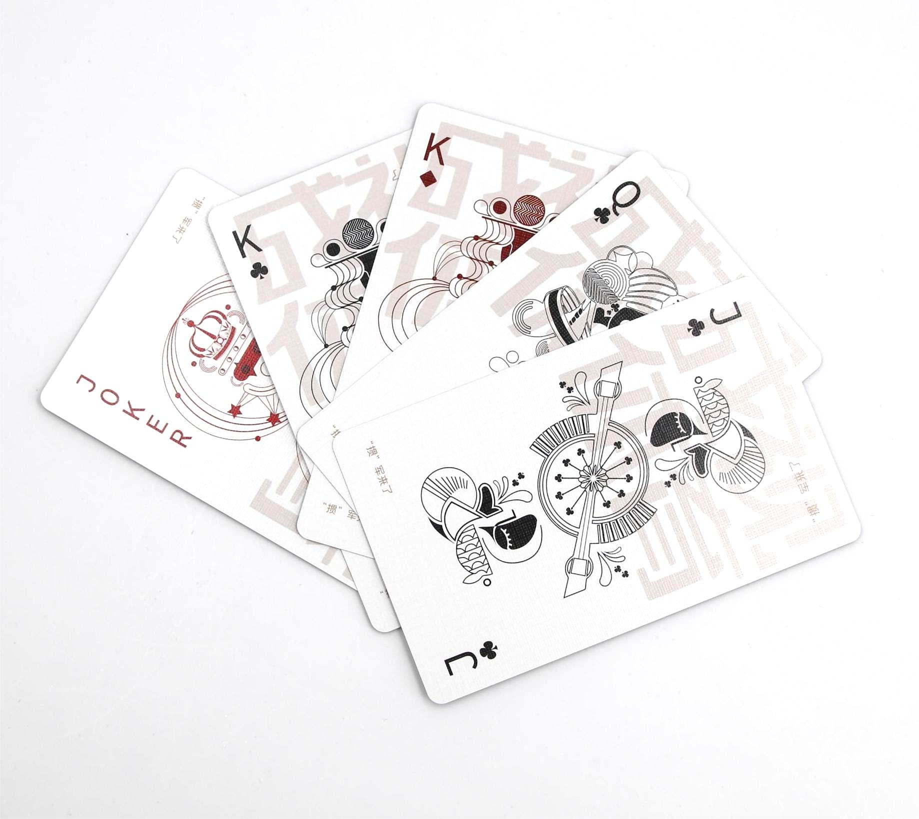 Wholesale Custom Design Logo High Quality Printing Poker Playing Cards Trading Board Game Cards with Tuck Box 013