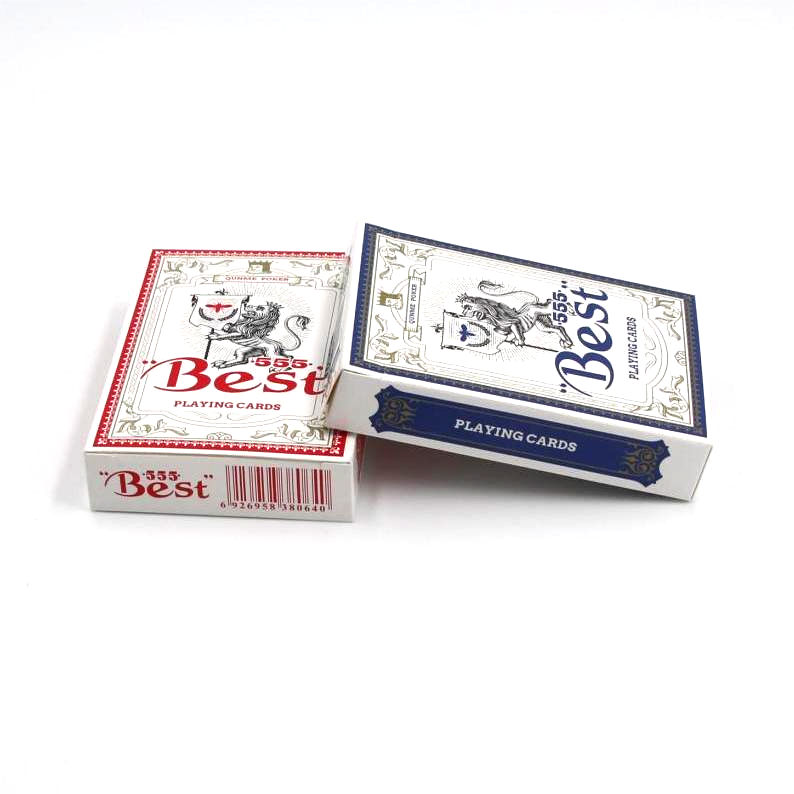 Black Core Poker Size Playing Cards- Blue&Red pack .001