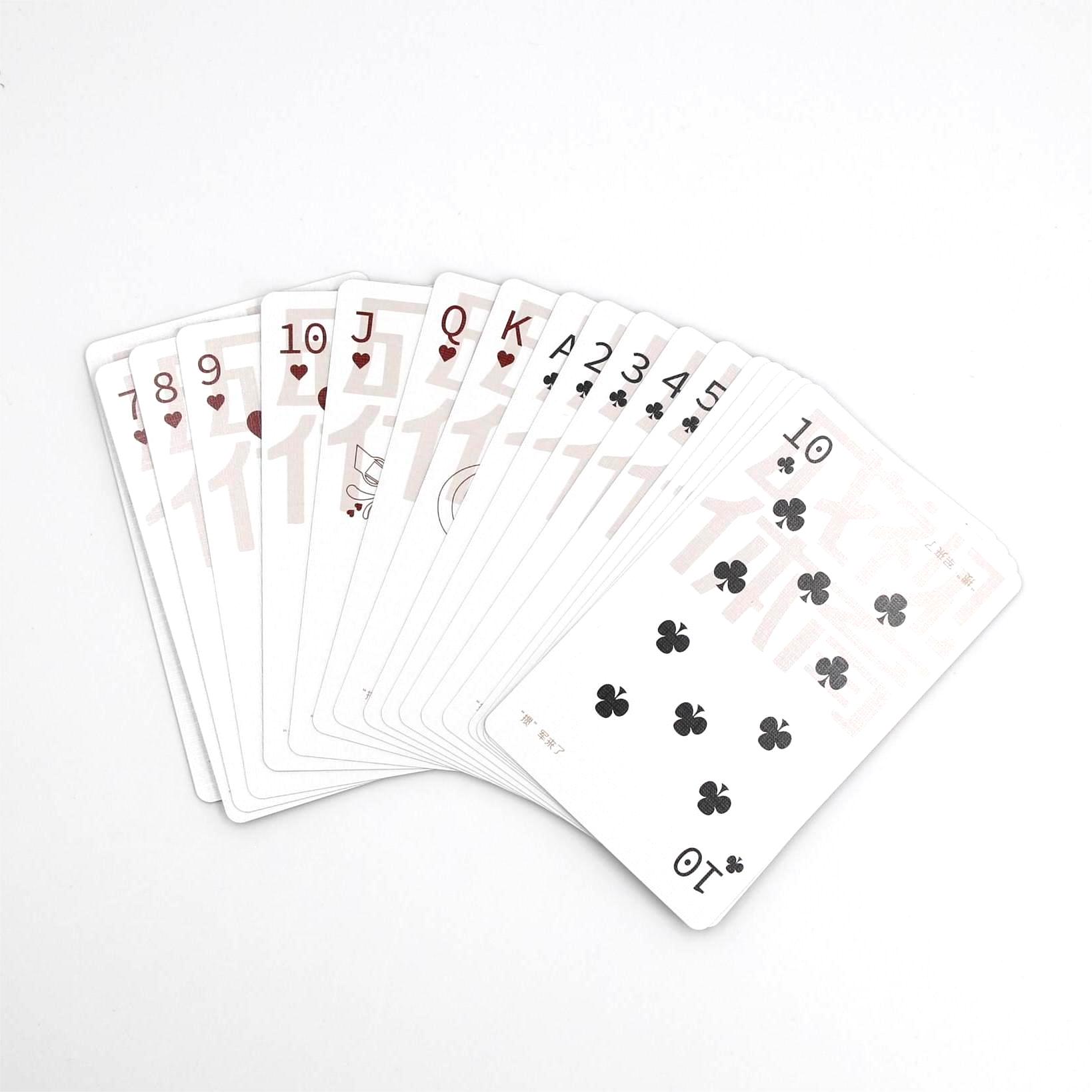 Wholesale Custom Design Logo High Quality Printing Poker Playing Cards Trading Board Game Cards with Tuck Box 013