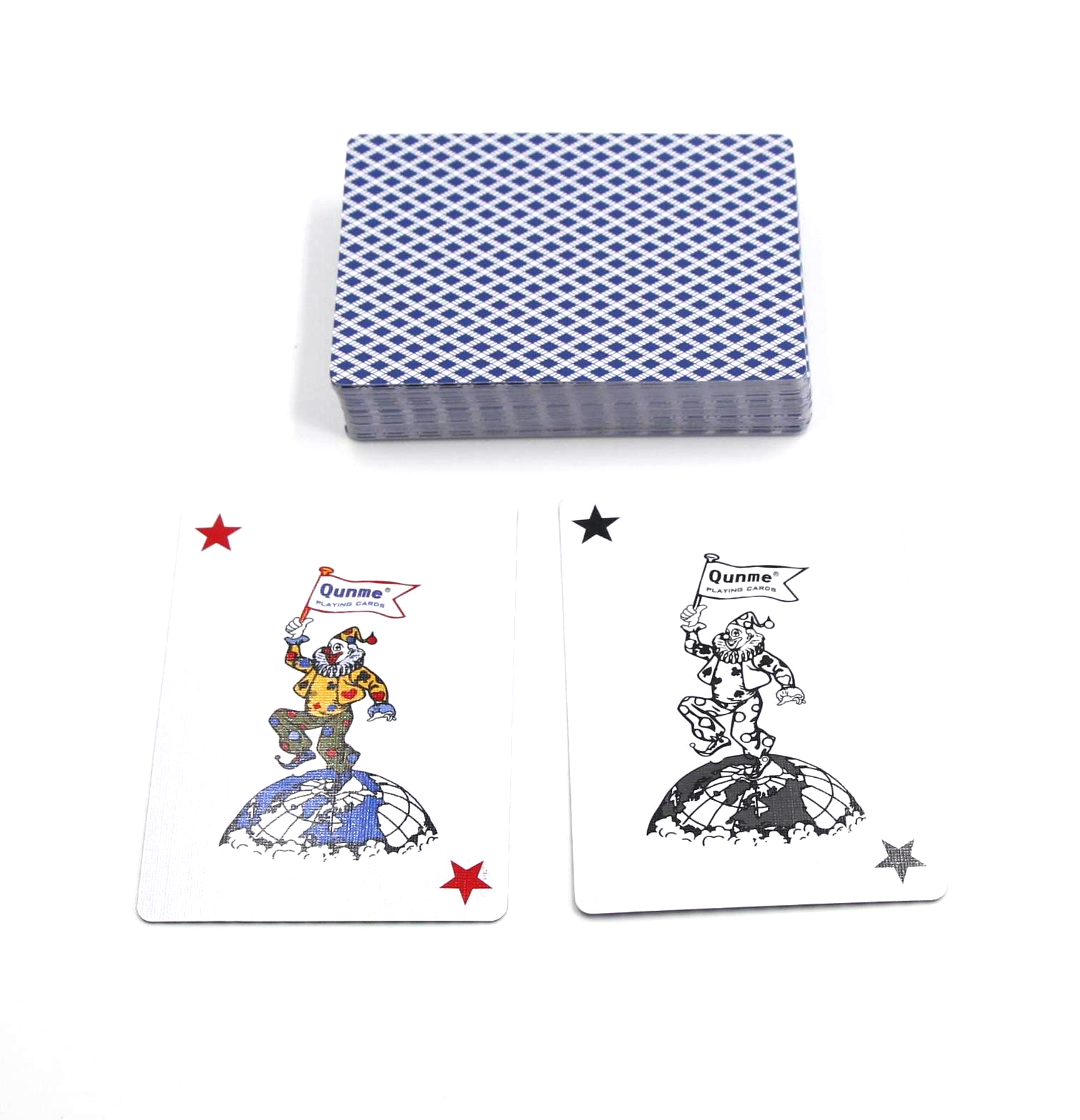 Black Core Poker Size Playing Cards- Blue&Red pack .001