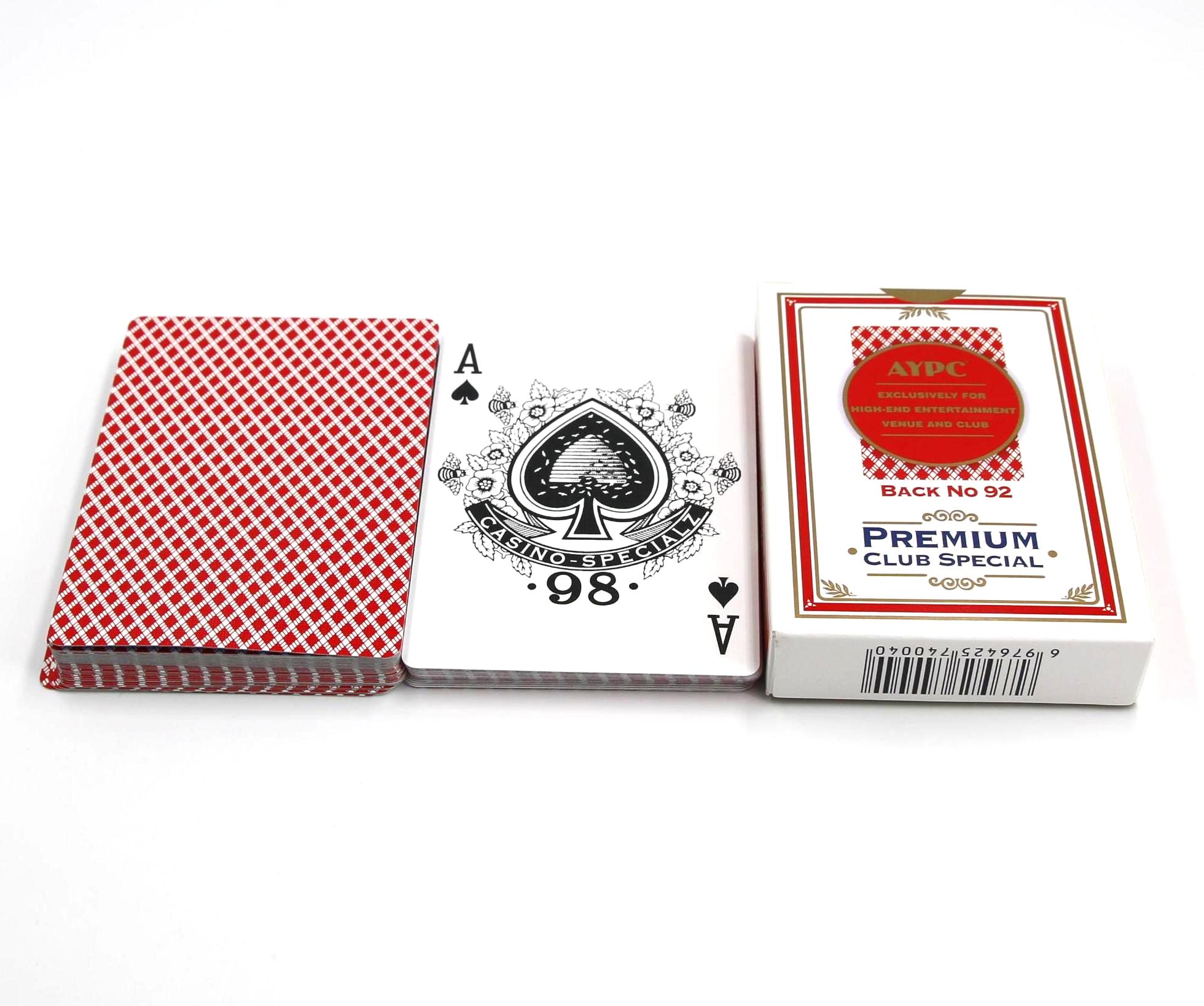 Black Core Poker Size Playing Cards- Red pack .005