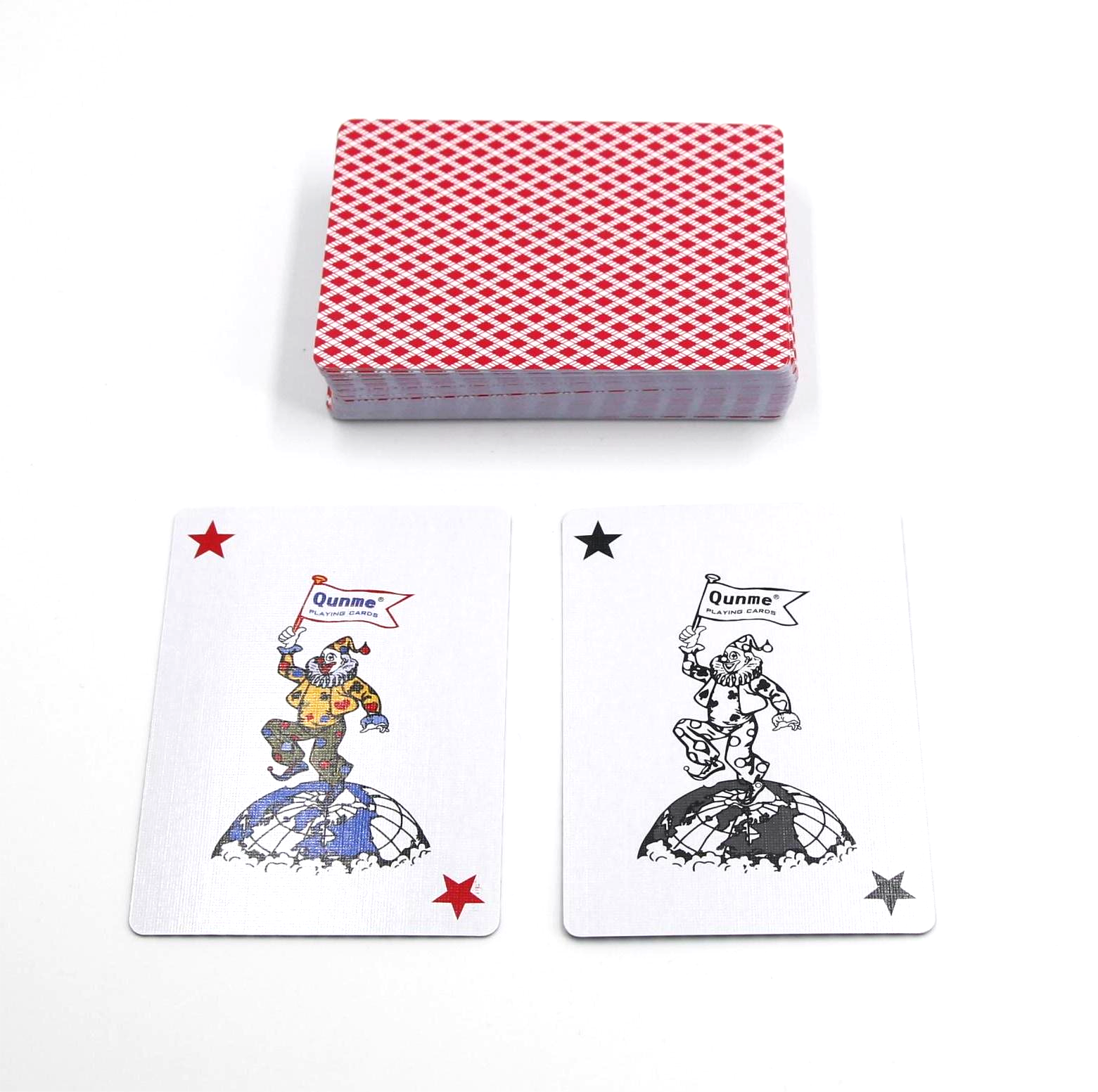 Black Core Poker Size Playing Cards- Blue&Red pack .001