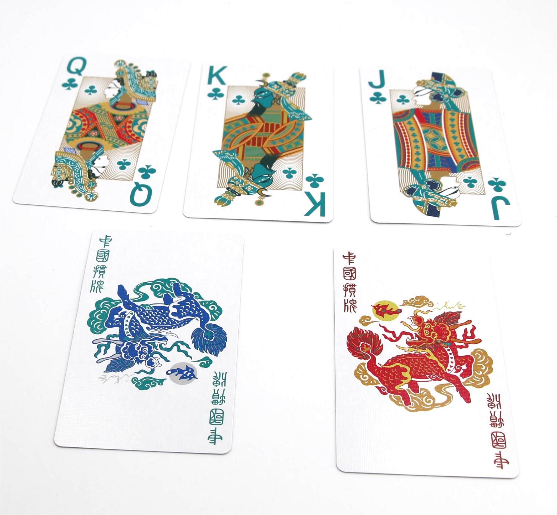 Wholesale Custom Design Logo High Quality Printing Poker Playing Cards Trading Board Game Cards with Tuck Box 017