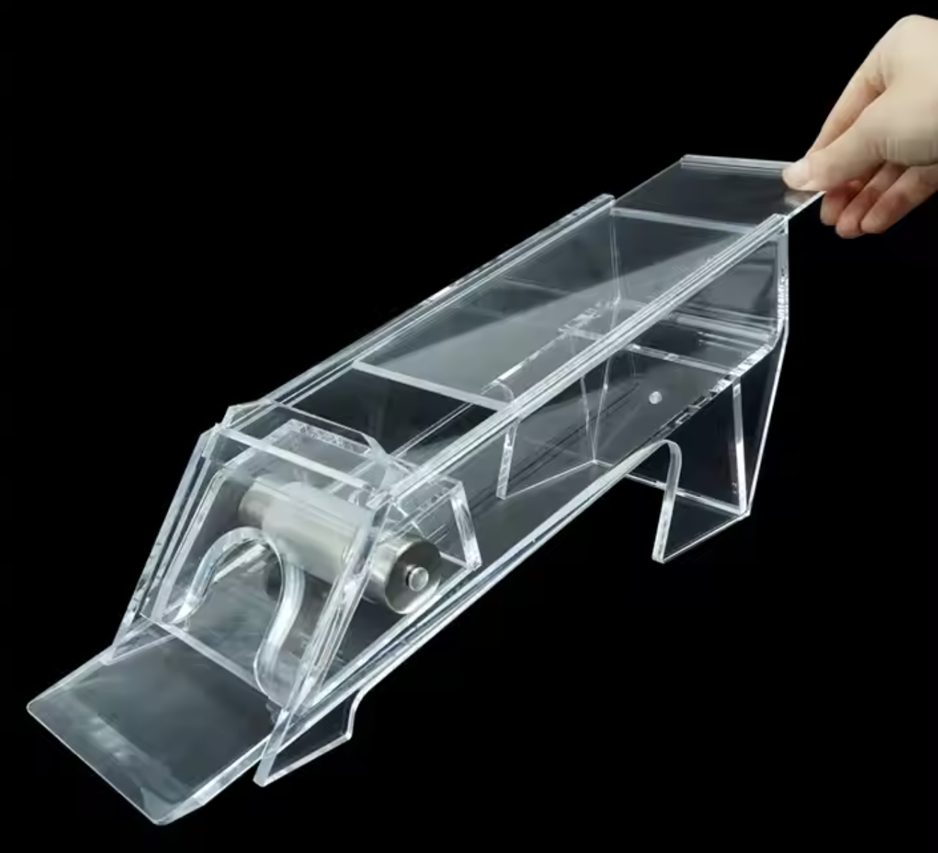 Dealer Shoe with Lid Transparent Acrylic High-heeled Plastic Dealer Shoe for Blackjack Casino Games