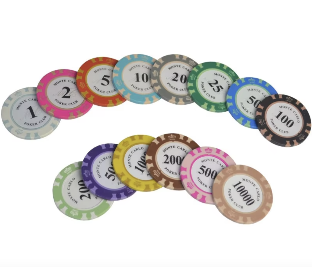 Wholesale Premium Numbered Poker Chips for Card Couple Board Game Texas Hold'em Card Club or Late Night Poker Games Chips