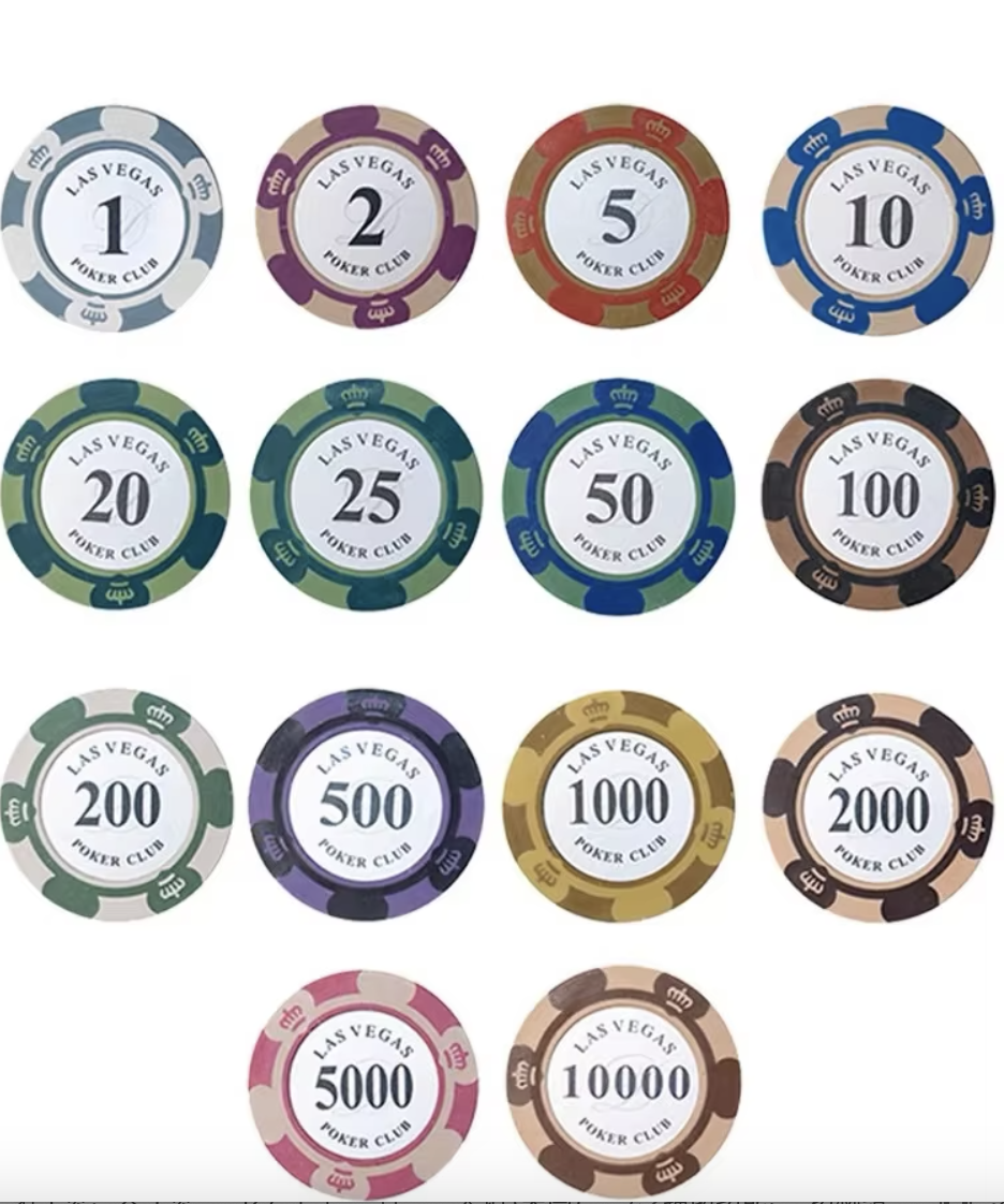 Wholesale Premium Numbered Poker Chips for Card Couple Board Game Texas Hold'em Card Club or Late Night Poker Games Chips