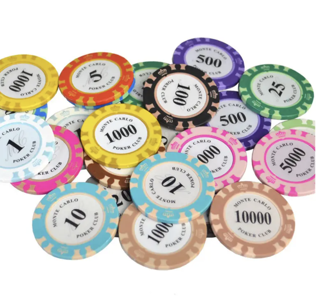Wholesale Premium Numbered Poker Chips for Card Couple Board Game Texas Hold'em Card Club or Late Night Poker Games Chips