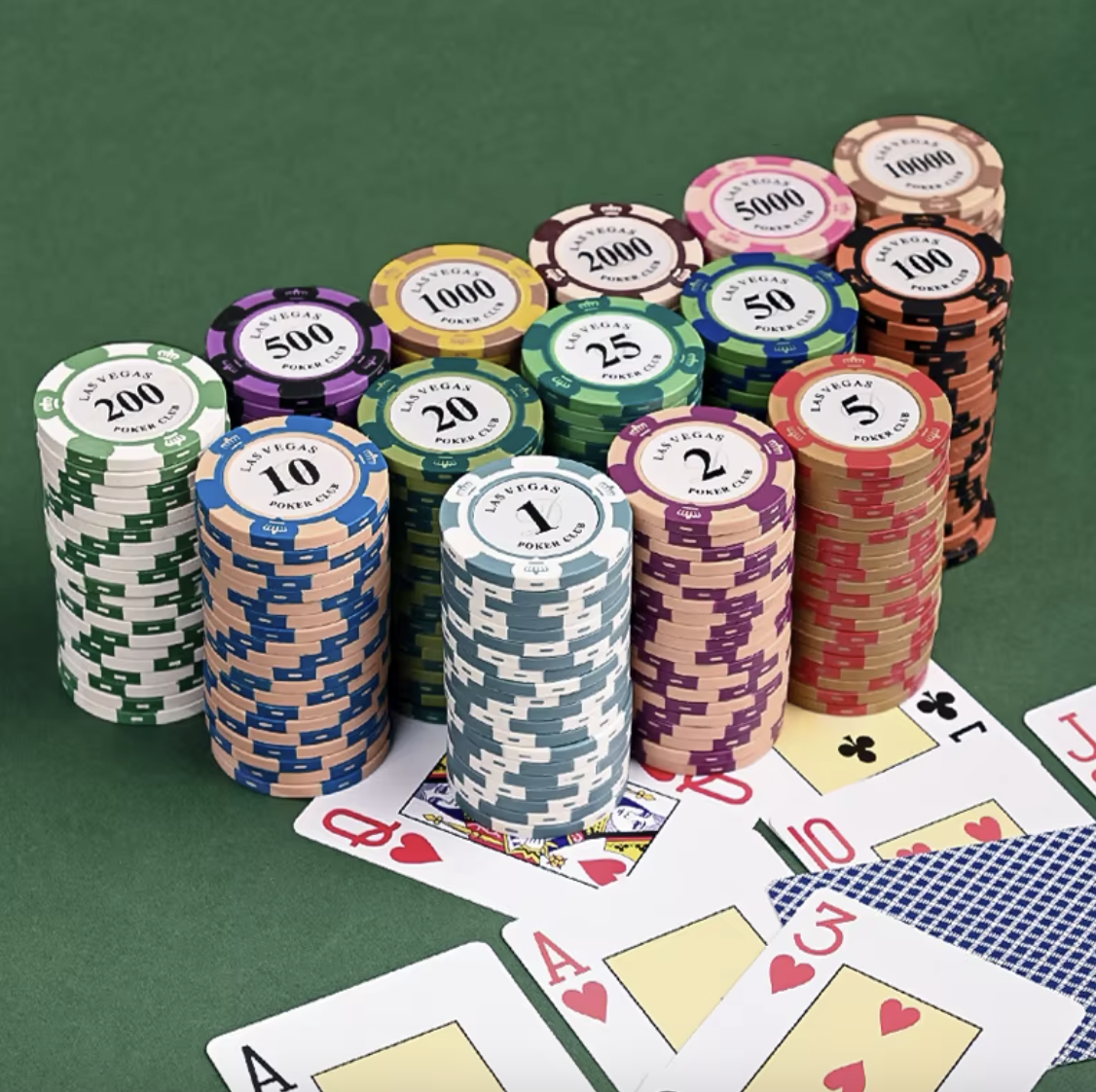 Wholesale Premium Numbered Poker Chips for Card Couple Board Game Texas Hold'em Card Club or Late Night Poker Games Chips