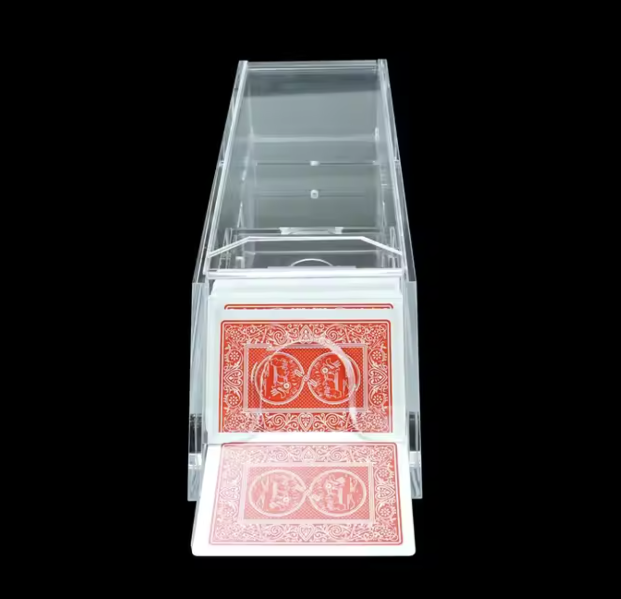 Dealer Shoe with Lid Transparent Acrylic High-heeled Plastic Dealer Shoe for Blackjack Casino Games